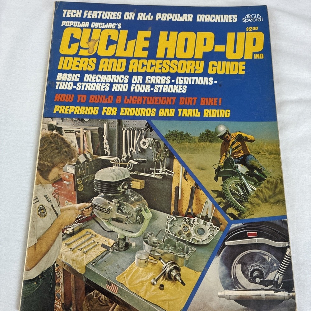 Vintage 1973 Popular Cycling Cycle Hop-Up Ideas Accessory Guide Magazine Manual